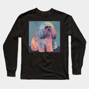 Retro Puli: Pastel Pup Revival Long Sleeve T-Shirt